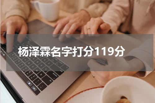 杨泽霖名字打分119分