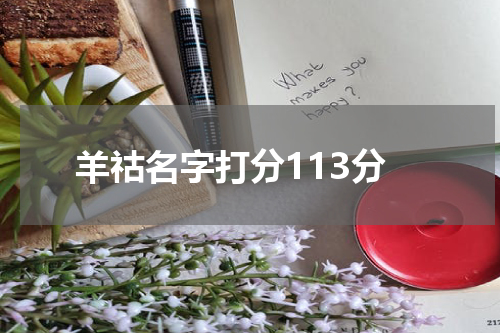 羊祜名字打分113分