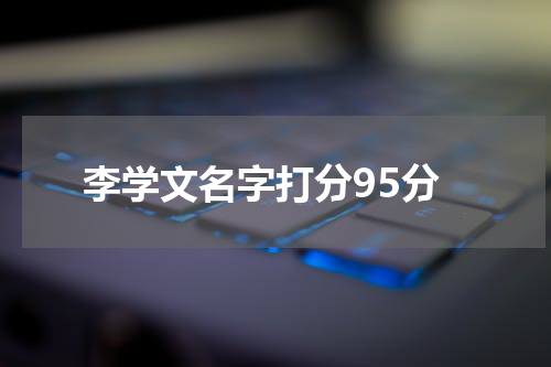 李学文名字打分95分