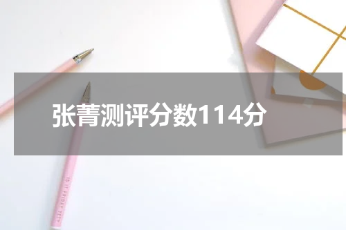 张菁测评分数114分