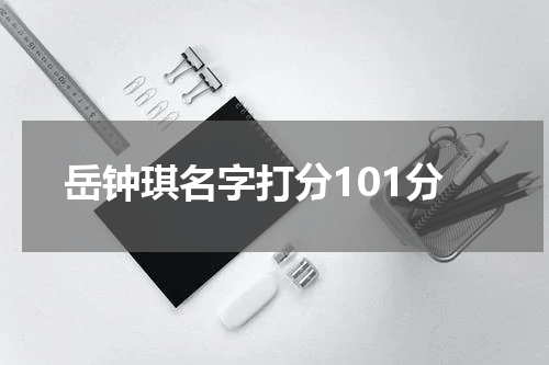 岳钟琪名字打分101分