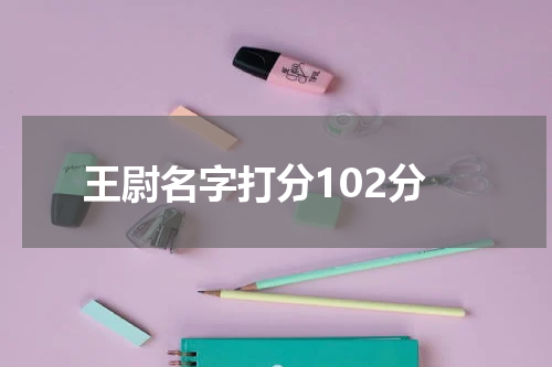 王尉名字打分102分