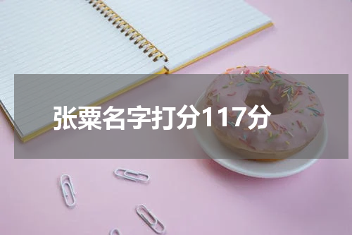 张粟名字打分117分