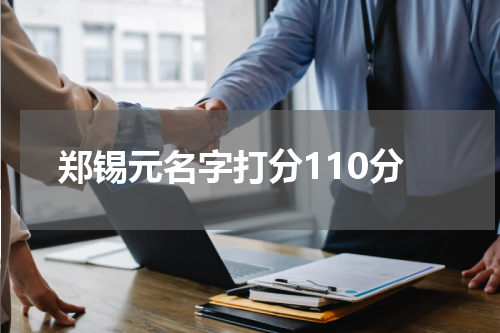 郑锡元名字打分110分